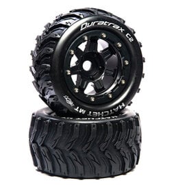 Duratrax DTXC5606  Hatchet MT Belt 2.8" Mounted Front/Rear Tires .5 Offset 17mm, Black (2)