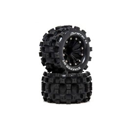 Duratrax DTXC5551 STAKKER MT 2.8 Tires Mounted F/R C2 .5 Offset Black(2) Opened Package
