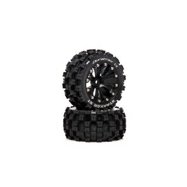 Duratrax DTXC5560  STAKKER ST 2.8 Tires Mounted F/R C2 0 Offset Black (2)