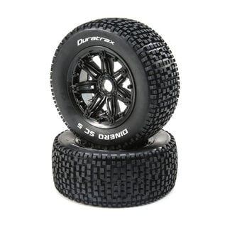 Duratrax DTXC5036  Dinero 1/5 SC Sport Mounted Black Tires 24mm (2) Opened Package