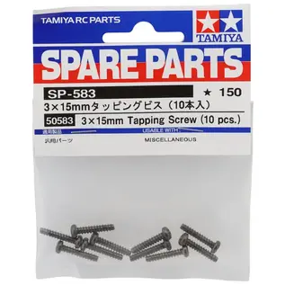 Tamiya TAM50583  3x15mm Self Tapping Button Head Screw (10)