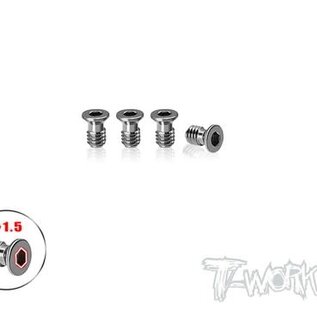 T-Works TP-800R-B  64 Titanium Damper Vertically Screw ( For Awesomatix A800R ) 4pcs