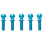 Tamiya TAM53907  5x8mm Blue Alum Hex Ball Cup Connector (5)