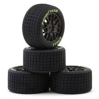 Proline Racing PRO1030310  1/12 Goodyear Eagle Dirt Tire F/R MTD Gray Wheels (4): Losi NASCAR