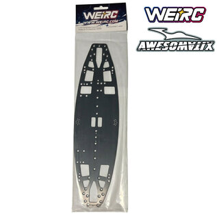 WeiRC WEI-DLCSCSET1.1-A800R  WeiRC 1.1mm Spring Steel Chassis DLC Coating w/ Screws Set for Awesomatix A800RR