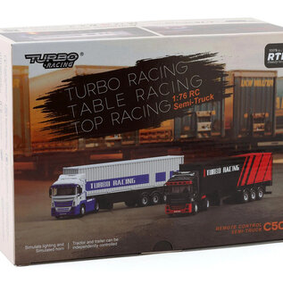 TRJ-C50-WH  C-50 1/76 RTR Electric 4WD Micro Semi Truck (White) w/10CH 2.4GHz Radio & Battery
