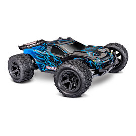 Traxxas TRA67464-4-BLUE  Rustler 4X4 BL-3S HD Blue