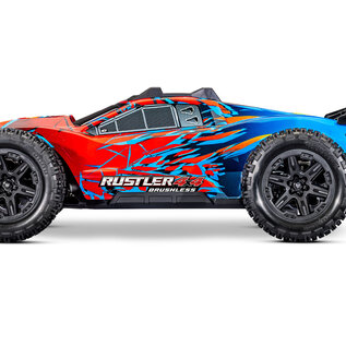 Traxxas TRA67464-4-RED  Rustler 4X4 BL-3S HD Red