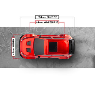 Blackzon BZN548100  Myte D 1/43 Drift Car - Red