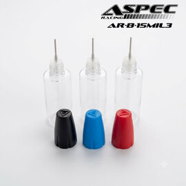 ASPEC Racing AR-B-15MIL3 ASPEC Racing 15ml Clear Plastic Needle Drop Bottle (Black, Blue, Red) (3pcs)