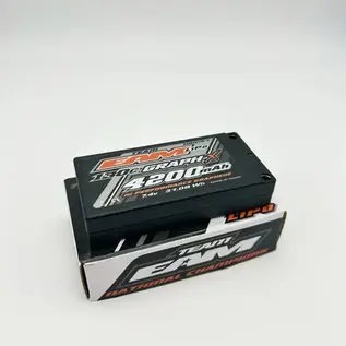 Team EA Motorsports EAM42130 Team EAM 2S 7.4v 4200mAh 130C ULCG Shorty LiPo Graph-X Battery w/ 5mm Bullets