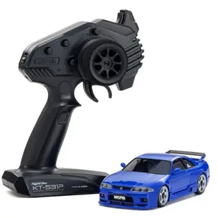 Kyosho KYO32658MB  MA-020 AWD Mini-Z ReadySet w/Nissan Skyline GT-R R34 V. Spec II Nur Body (Metallic Blue) w/KT-531P 2.4GHz Radio