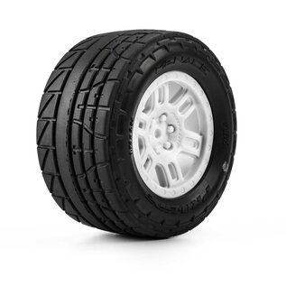 Proline Racing PRO1034513  1/16 Menace Front/Rear Street Tires Mounted 12mm White Split Six (2): ARRMA MINI KRATON