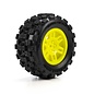 Proline Racing PRO1030112  1/16 Badlands MX Front/Rear MT Tires Mounted 12mm Yellow Split Six (2): ARRMA MINI KRATON