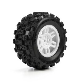 Proline Racing PRO1030113  1/16 Badlands MX Front/Rear MT Tires Mounted 12mm White Split Six (2): ARRMA MINI KRATON
