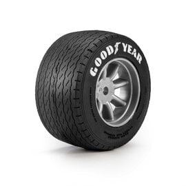 Proline Racing PRO1036410  1/12 Goodyear Blue Streak VTA Rear Tires Mounted 8mm Gray Wheels (2): Losi NASCAR® Race Car