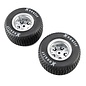 TLR / Team Losi LOS-4641  Hoosier Tires, Soft, Mounted, Satin Aluminum, Left/Right (2): 22S DLM