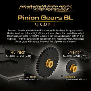 Arrowmax AM Arrowmax "SL" Molded Composite 64P Pinion Gear Available (34T - 70T)