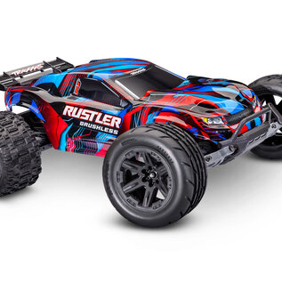Traxxas TRA37454-4-RED  Rustler 2WD Brushless