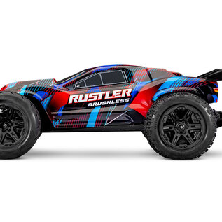 Traxxas TRA37454-4-RED  Rustler 2WD Brushless