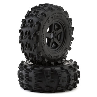 UPG-10003  Saw Blade 2.8" Pre-Mounted Off-Road Tires w/5-Star Wheels (2) (17mm/14mm/12mm Hex)