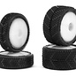 UPG-10011  Micro Spiker Pre-Mounted Front and Rear Carpet Tires for Losi® Micro-B (White)