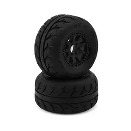 UPG-10014  Street Radials 2.2" Pre-Mounted On-Road Tires for Mini Maxx®/XRT® & Mini Kraton® (2) w/12mm Narrow, 12mm Wide, & 14mm Hexes