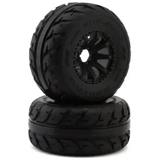 UPG-10036  Belted Street Radials 2.9" Pre-Mounted Tires for Traxxas® MAXX® (2) (Regular & Wide Offset Hexes Included)