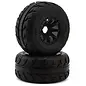 UPG-10036  Belted Street Radials 2.9" Pre-Mounted Tires for Traxxas® MAXX® (2) (Regular & Wide Offset Hexes Included)