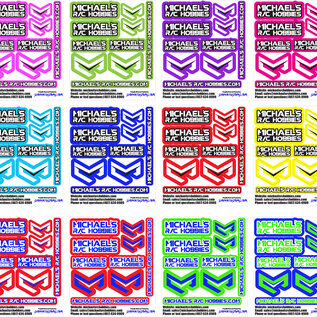 MRC Hobbies Products MRCG112MixedPack  MRC 1/12 Sticker Sheet - Mix Colors Pack