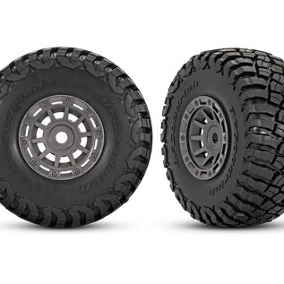 Traxxas TRA10870-GRAY  1.4" Gray Wheels w/ BFG Mud-Terrain Tires (2)