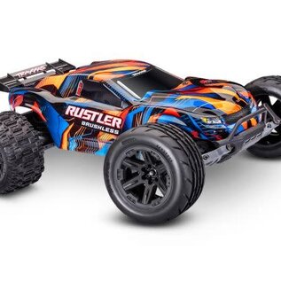 Traxxas TRA37454-4  Orange Rustler 2WD Brushless