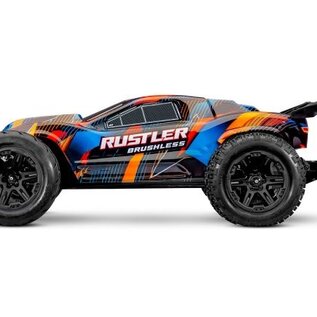 Traxxas TRA37454-4  Orange Rustler 2WD Brushless