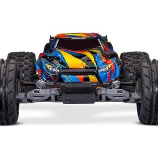 Traxxas TRA37454-4-YLW  Yellow Rustler 2WD Brushless