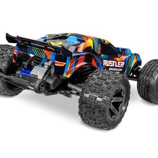Traxxas TRA37454-4-YLW  Yellow Rustler 2WD Brushless