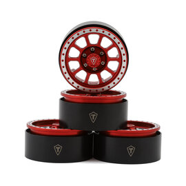 TREAL TLHTWHEELS-05  1.9" Type C Multi-Spoke Aluminum Crawler Beadlock Wheels (Red) (4) (116g ea)