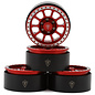 TREAL TLHTWHEELS-05  1.9" Type C Multi-Spoke Aluminum Crawler Beadlock Wheels (Red) (4) (116g ea)
