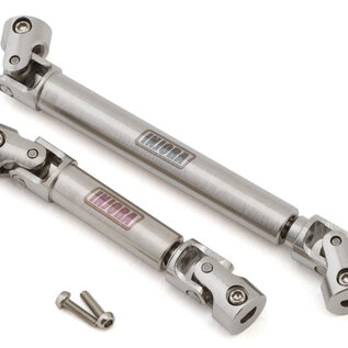 Injora INJSCX24-153SR  Injora Axial SCX24 Steel Drive Shafts Set (Silver) (D-Shape) (Gladiator/Power Wagon) (155mm Wheelbase)