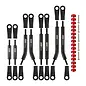 Injora INJSCX24-90BK  Axial SCX24 Stainless Steel High Clearance Suspension Links Set (Black) (132mm Wheelbase) (C10/JLU/Bronco/Base Camp/4Runner)