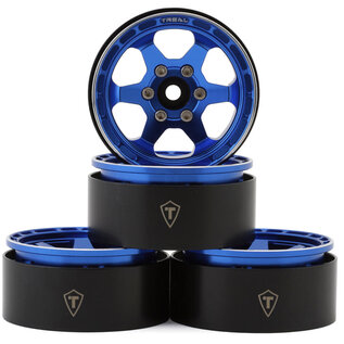 TREAL TLHTWHEEL-136  Type H 1.9" 6-Spoke Beadlock Wheels (Blue) (4)
