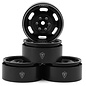 TREAL TLHTWHEEL-53  Type G 1.9" Vintage Wagon Beadlock Wheels (Black) (4) (129.5g)