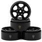 TREAL TLHTWHEEL-68  Type H 1.9" 6-Spoke Beadlock Wheels (Black) (4)