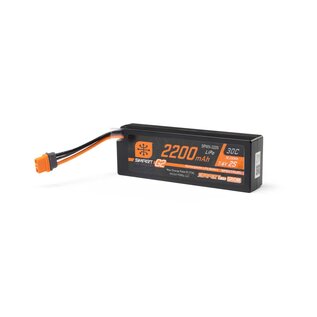 Spektrum SPMX-3209  7.4V 2200mAh 2S 30C Smart G2 LiPo Battery: IC2 SmartFit Case