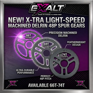 EXALT Exalt X-tra Light-Speed Machined Delrin 48p Spur Gears (Available 66T-74T)