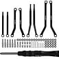 Injora INJSCX30-02BK  Injora Axial SCX30 Aluminum High Clearance Suspension Links Set (Black)