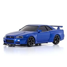 Kyosho KYOMZP487MB  ASC MA-020 Nissan Skyline GT-R (R34) V.spec II Nur Body, Metallic Blue