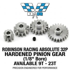 Robinson Racing Robinson Racing Absolute 32P Hardened Pinion Gear (1/8" Bore)(Available 9T-23T)