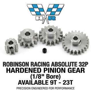 Robinson Racing Robinson Racing Absolute 32P Hardened Pinion Gear (1/8" Bore)(Available 9T-23T)