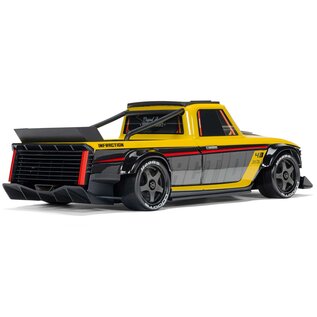 Arrma ARA2315ST2  1/12 INFRACTION GROM 3S 4X4 Ready-To-Run Brushless All-Road Street Bash (Battery & Charger Included), Yellow/Black