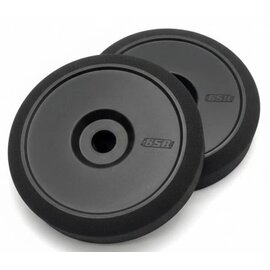 BSR BSRC8023-B-LP 1/8 Orange Low Profile Mounted GT Foam Tire On Black Dish Wheels (2)